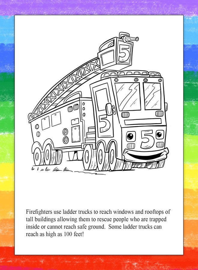 ZOCO - A Visit to The Fire Station Coloring & Activity Books (25 Bulk Pack, with Crayons) - Fire Safety & Prevention Items for Kids - Image 4